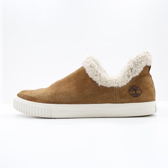 Timberland Skyla Bay Brown Leather Faux-Fur Lined Flat Ankle Boots - 9.5 - Picture 1 of 7